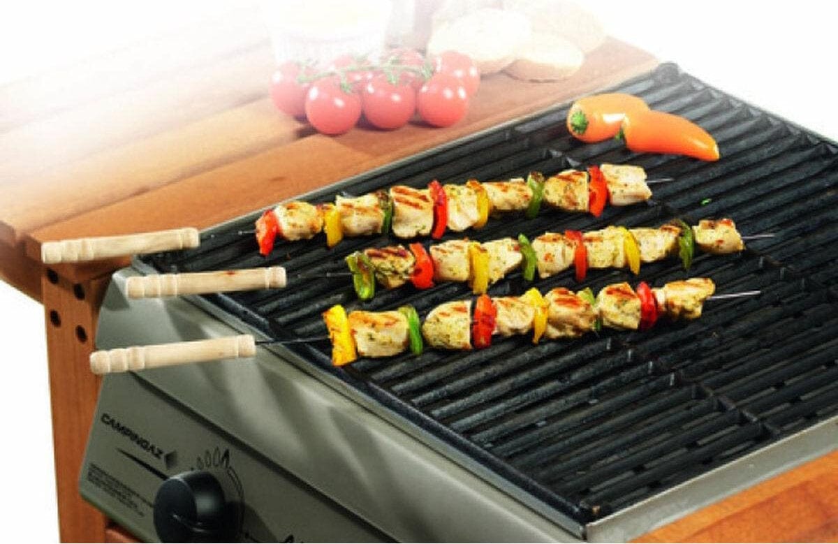 Alpha 55 Lot de 4 piques brochettes pour barbecue 40 cm