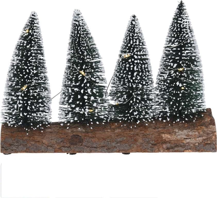 Alpha 55 Lot de 4 Sapins de table lumineux de Noël