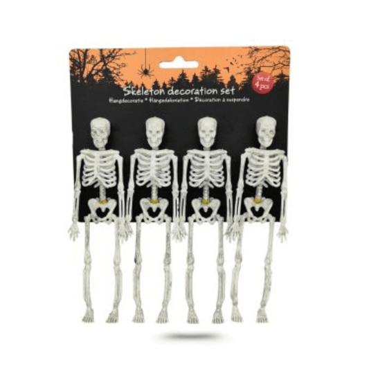 Alpha 55 Lot de 4 Squelettes 17 cm Décoration Halloween