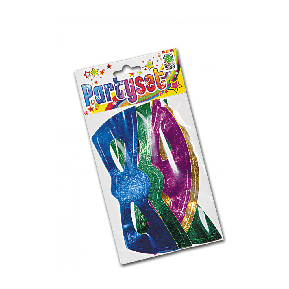 Alpha 55 Lot de 5 masques loup métallisés