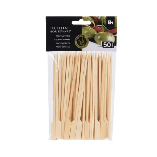 Alpha 55 Lot de 50 Piques à Cocktail en Bambou – Naturels & Pratiques