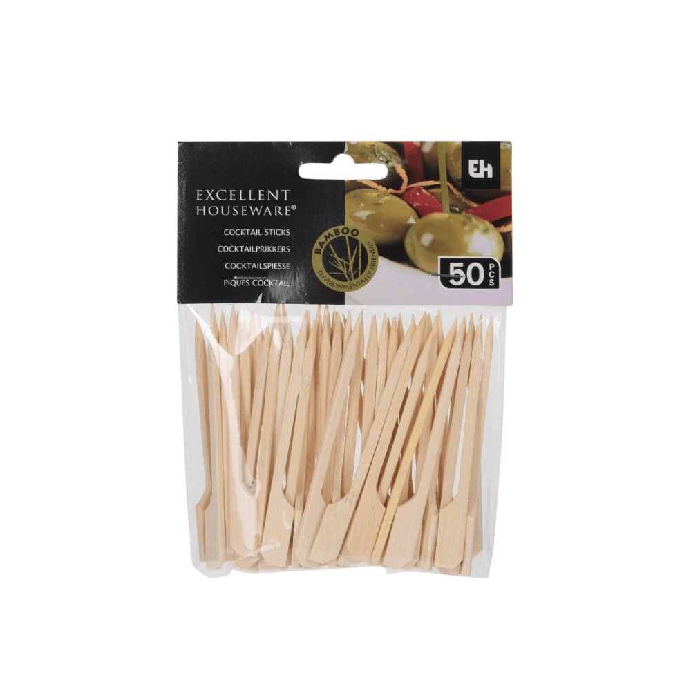Alpha 55 Lot de 50 Piques à Cocktails en Bambou