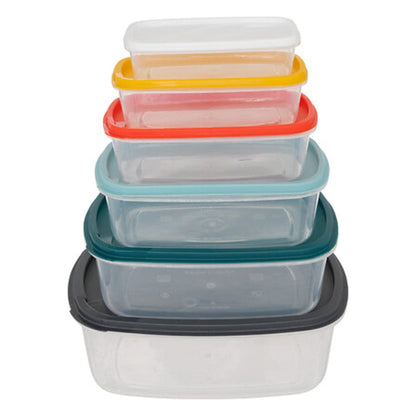 Alpha 55 Lot de 6 boîtes rectangulaire colorées