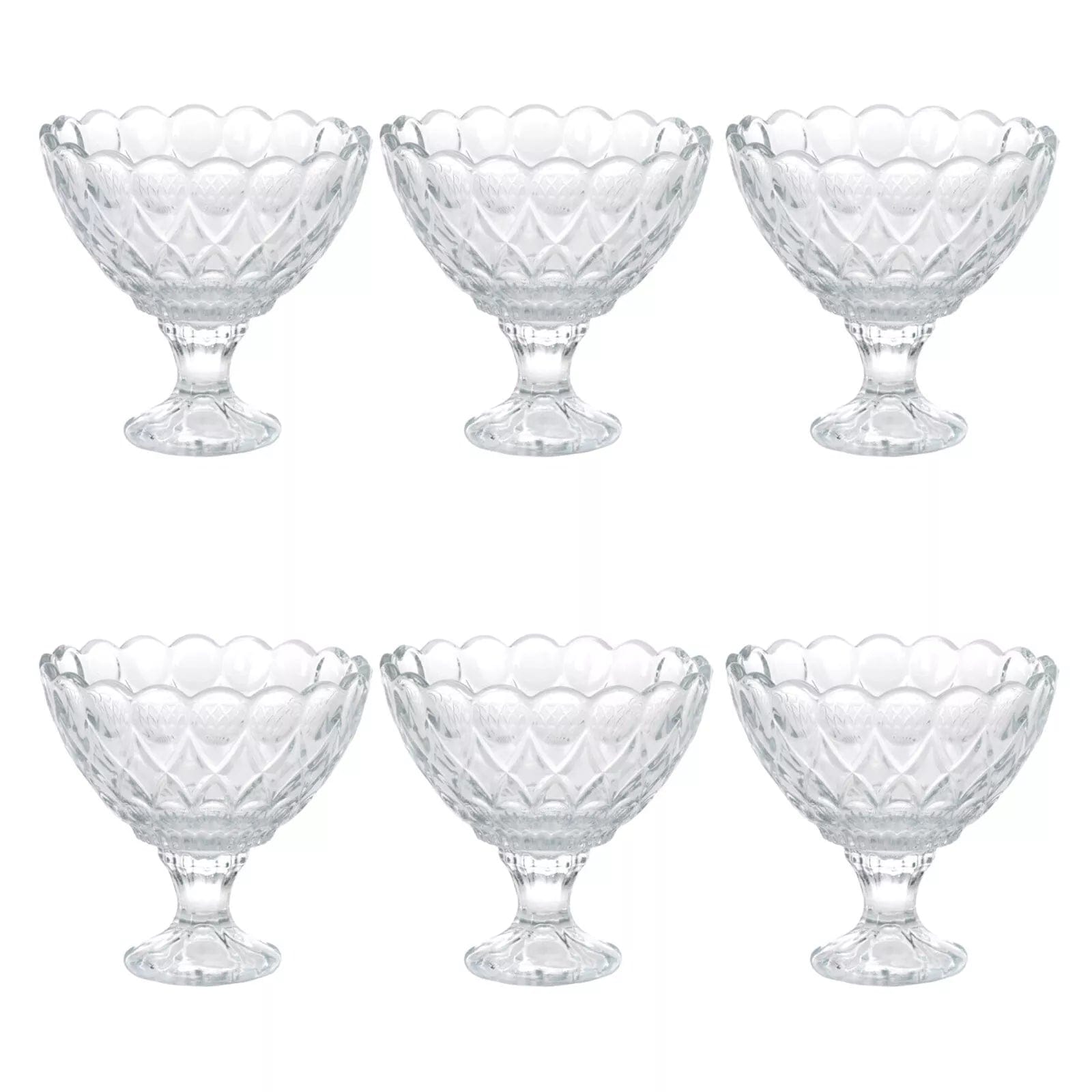 Alpha 55 Lot de 6 coupes en verre