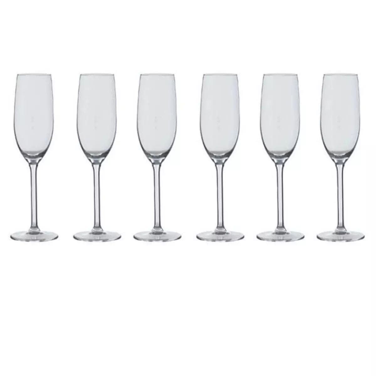 Alpha 55 Lot de 6 flûtes à champagne en verre