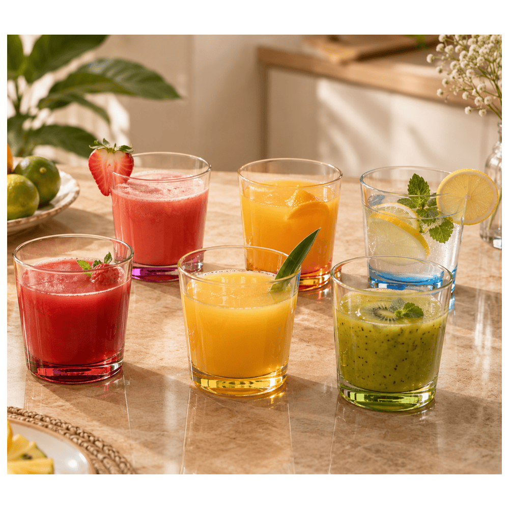 Alpha 55 Lot de 6 Gobelets Bas Colori'Eau 30 cl en Verre