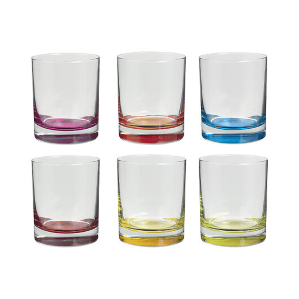 Alpha 55 Lot de 6 Gobelets Bas Colori'Eau 30 cl en Verre