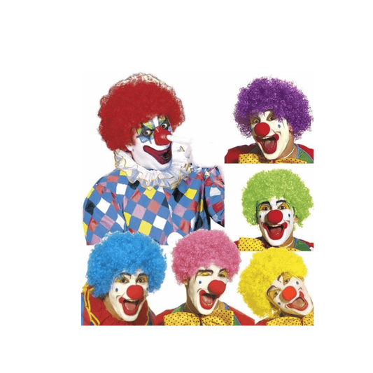 Alpha 55 Lot de 6 Perruques Frisées Clown Halloween