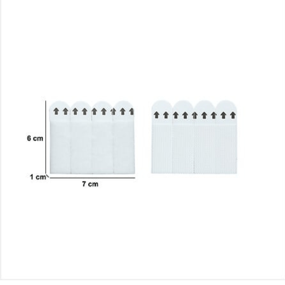 Alpha 55 Lot de 8 bandes fixation murale adhésives