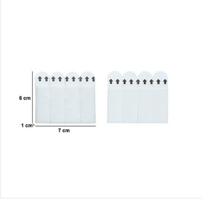 Alpha 55 Lot de 8 bandes fixation murale adhésives