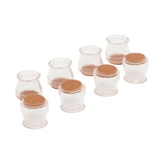 Alpha 55 Lot de 8 protections pieds de chaise transparentes