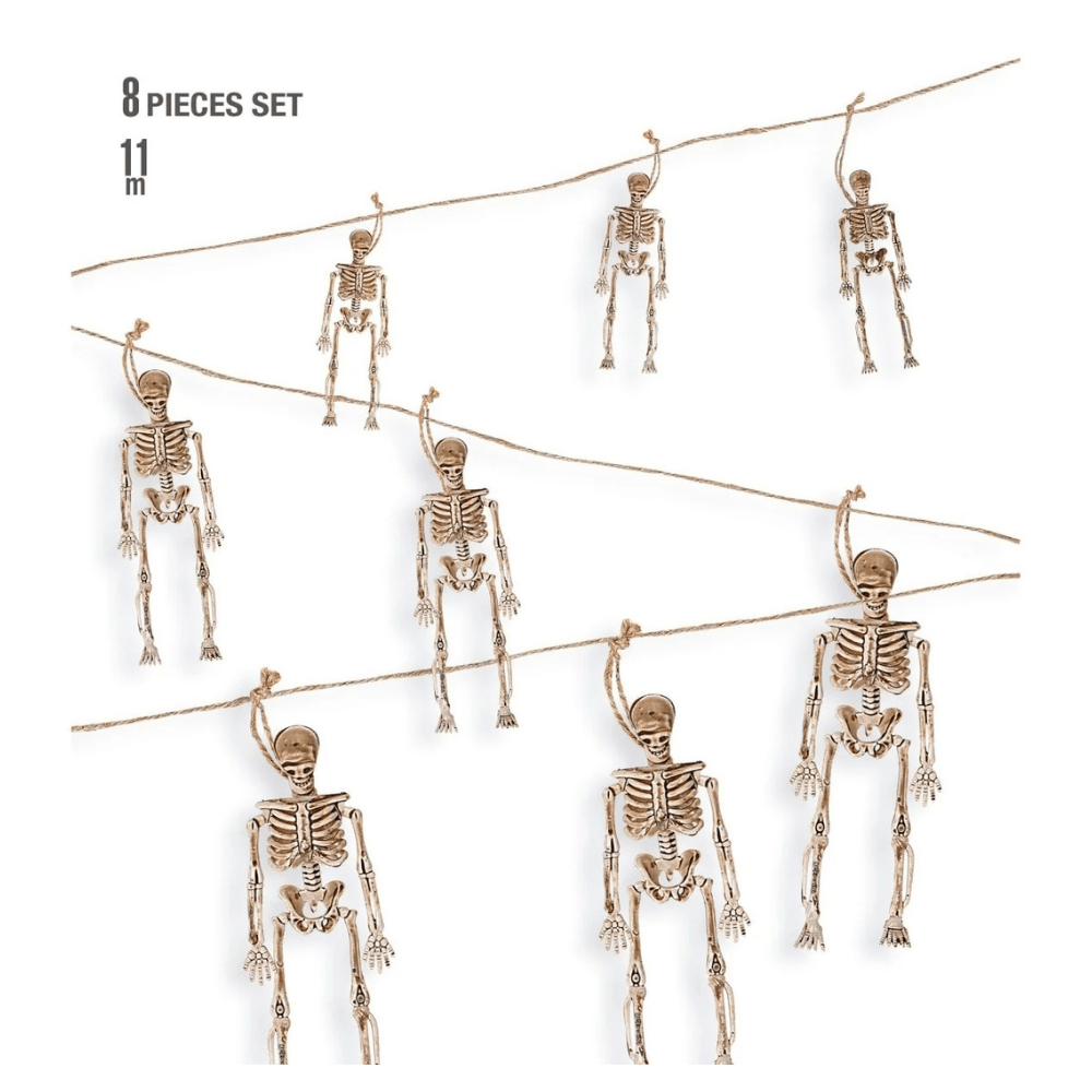 Alpha 55 Lot de 8 Squelettes 15 cm – Décoration Halloween