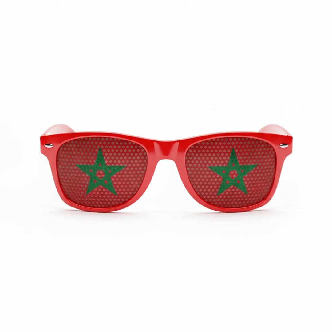Alpha 55 Lunettes Maroc Rouges – Accessoire Supporter