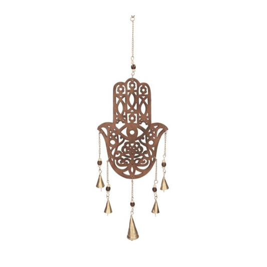 Alpha 55 Main Fatma suspendue métal – Décor avec grelots