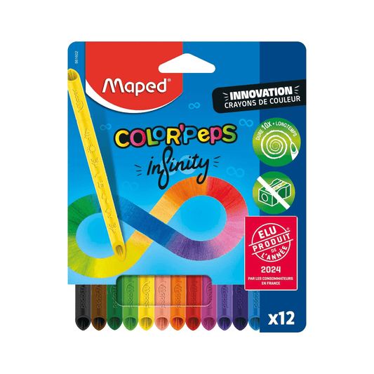 Alpha 55 Maped, 12 crayons Color'Peps Infinity