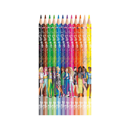 Alpha 55 Maped, 12 crayons de couleur "design Barbie"