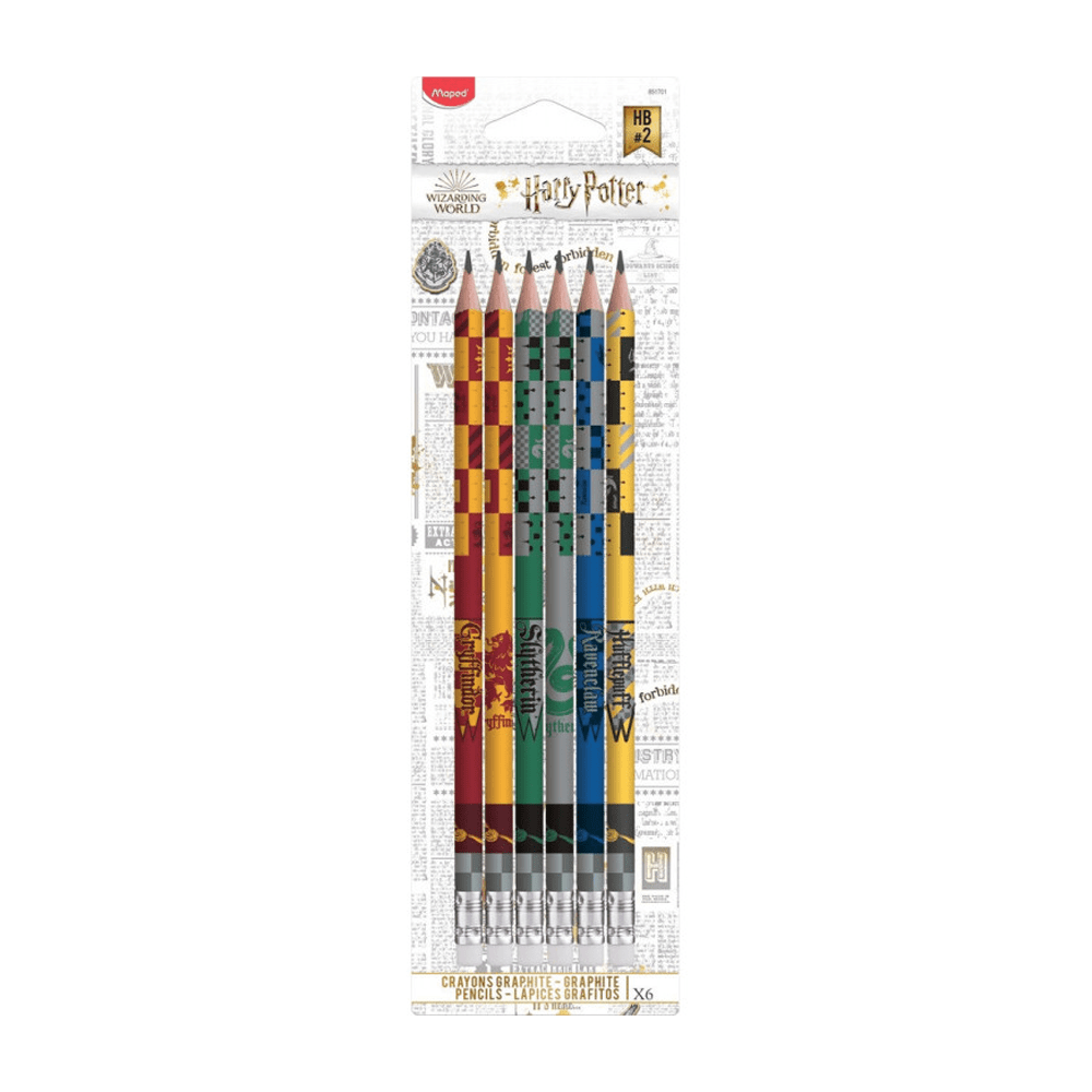 Alpha 55 Maped, 6 crayons à papier HB "design Harry Potter"