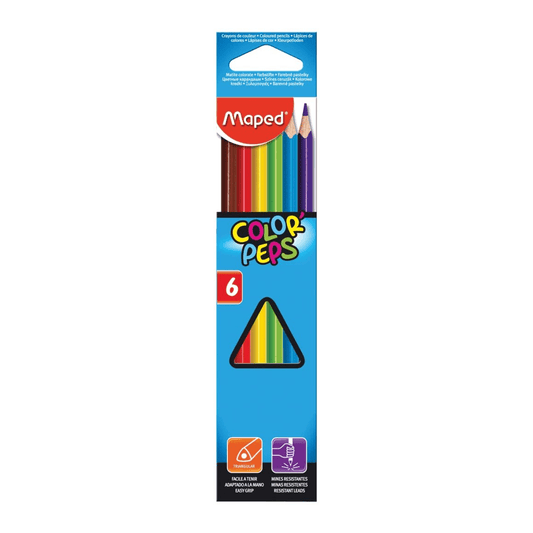 Alpha 55 Maped, 6 crayons Color'Peps