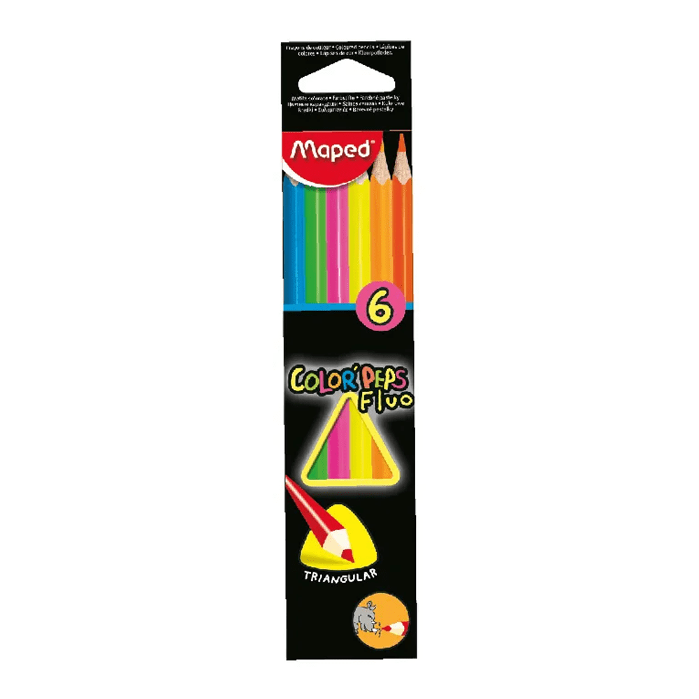 Alpha 55 Maped color'peps 6 crayon couleurs fluo
