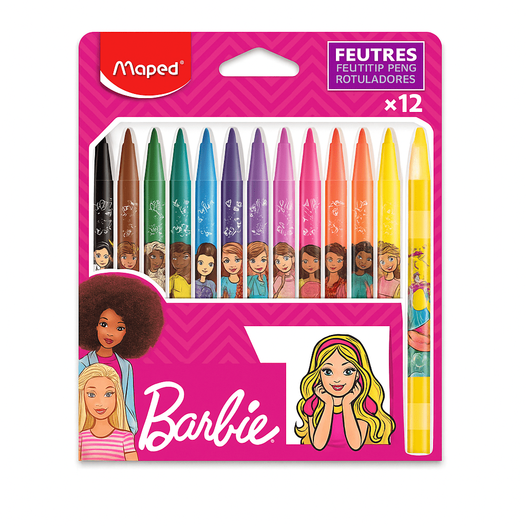 Alpha 55 Maped set de 12 Feutres Barbie