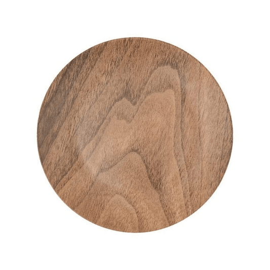 Alpha 55 Marron Assiette plate effet bois élégante