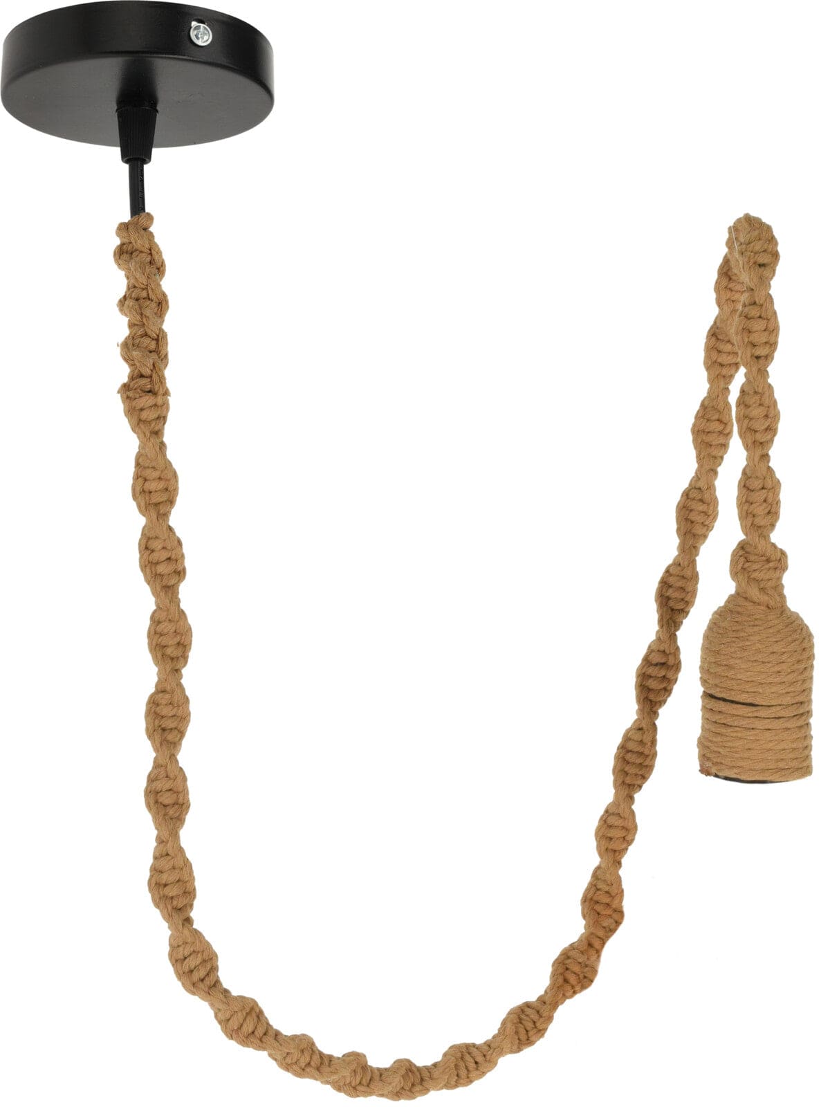 Alpha 55 marron Corde de lampe macramé 93 cm