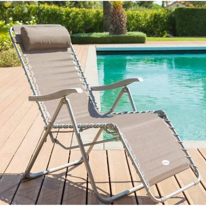 Alpha 55 Marron Fauteuil inclinable pliant "Silos"