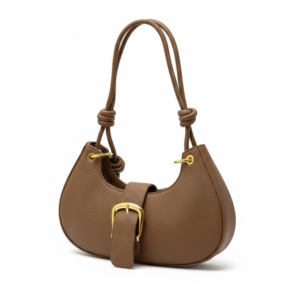 Alpha 55 Marron Sac à Main Croissant – Silhouette Moderne