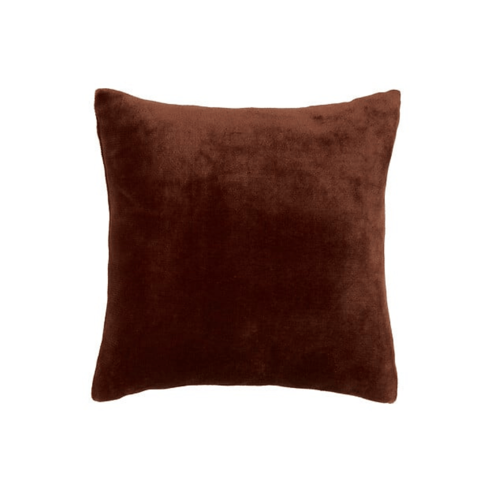 Alpha 55 Marron Tonka Coussin Flanelle Ollis 38 x 38 cm en Polyester