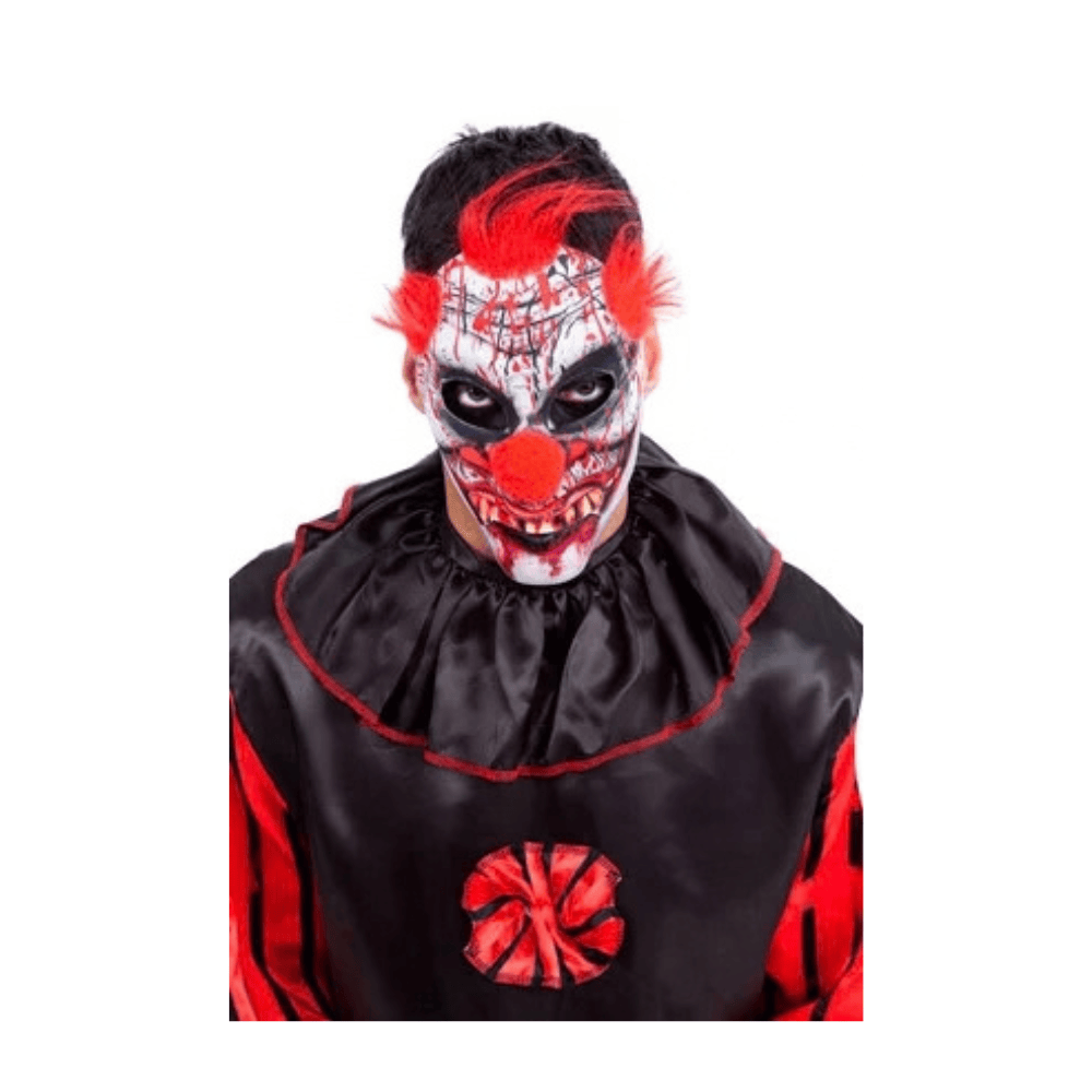 Alpha 55 Masque Clown avec Cheveux Rouges – Déguisement Halloween