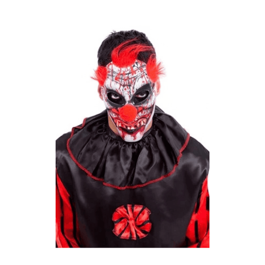 Alpha 55 Masque Clown avec Cheveux Rouges – Déguisement Halloween