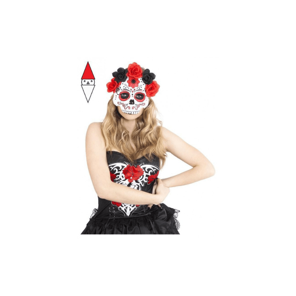 Alpha 55 Masque Fleuri Sans Menton JDLM Déguisement