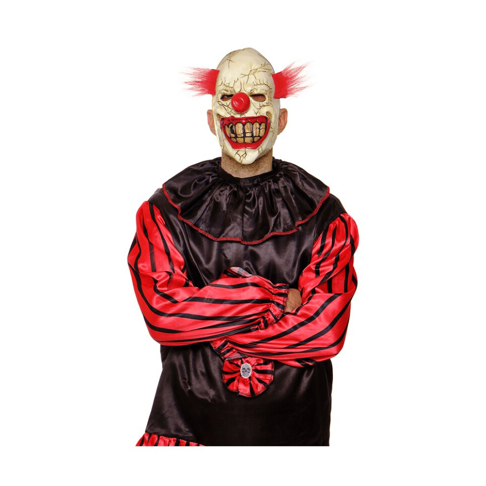Alpha 55 masque latex Masque Latex Clown Fou avec Cheveux – Halloween