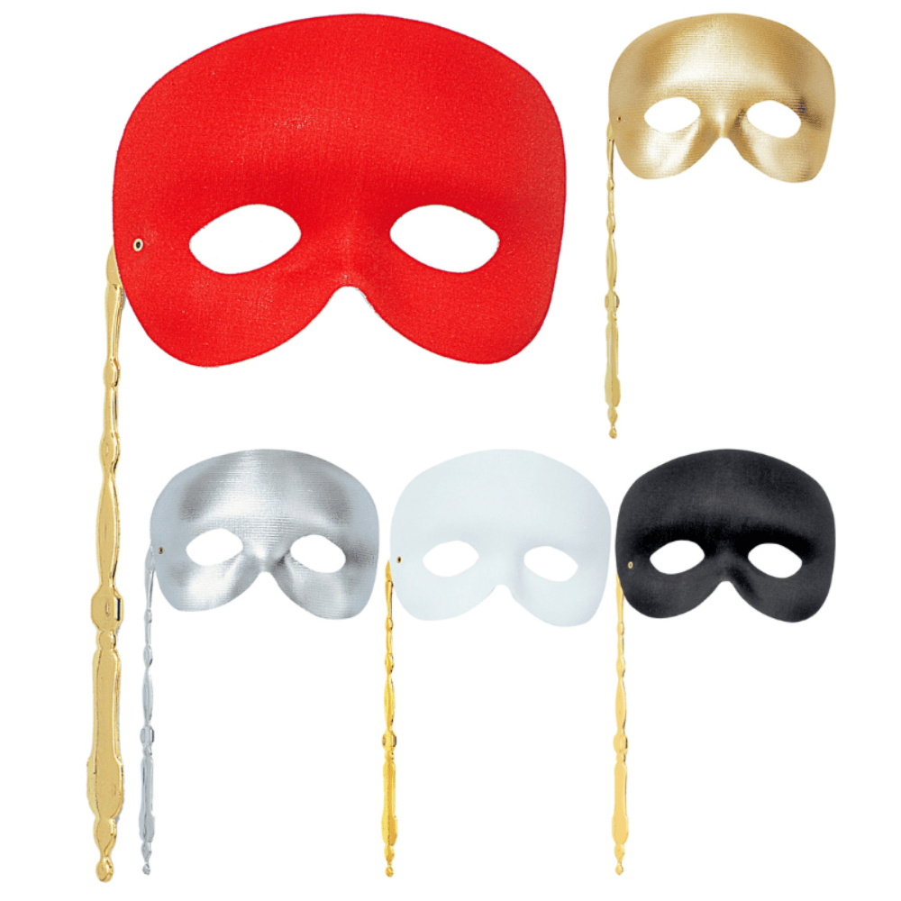Alpha 55 masque loup Loup Opéra neutre avec bâton métallisé – Classique & élégant
