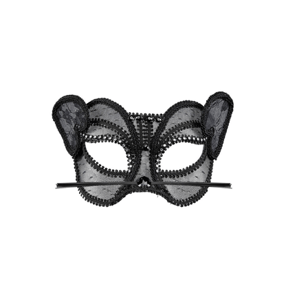Alpha 55 masque loup Loup Panthère Noir Dentelle & Strass – Déguisement