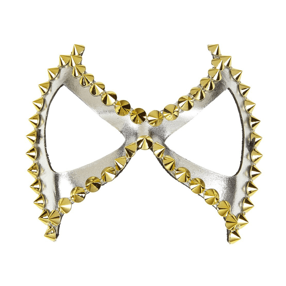 Alpha 55 masque loup Loup Rigide Clouté Chauve-Souris Argent & Doré