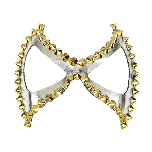 Alpha 55 masque loup Loup Rigide Clouté Chauve-Souris Argent & Doré