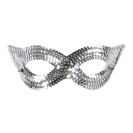Alpha 55 masque loup Masque Loup à Sequins Argent – Scintillant & Élégant
