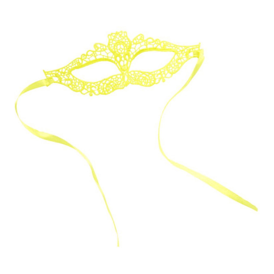 Alpha 55 masque loup Masque Loup Dentelle Fluo Jaune – Fun & Lumineux