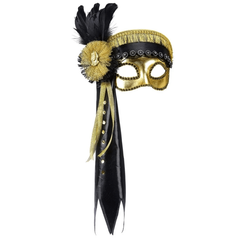 Alpha 55 masque loup Masque Vénitien Cléopâtre XL Noir & Doré – Majestueux
