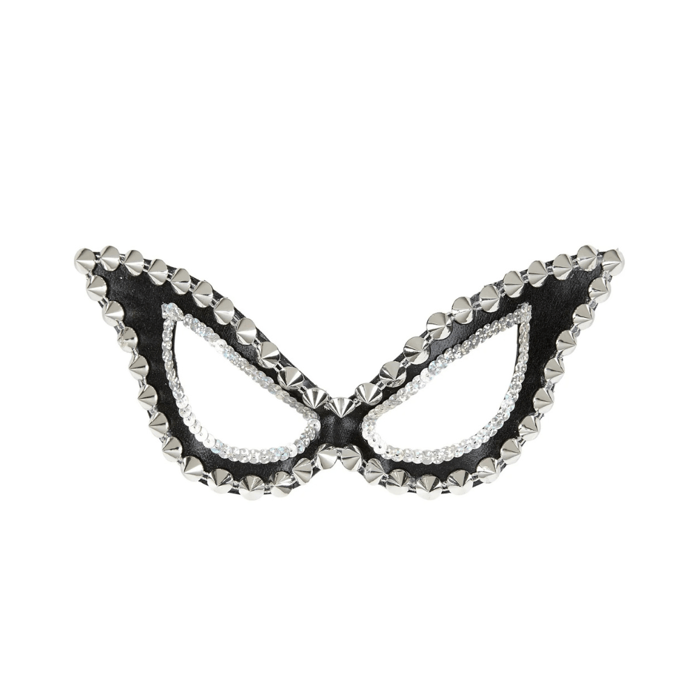 Alpha 55 masque loup Noir-Argent Loup Clouté – Accessoire Déguisement