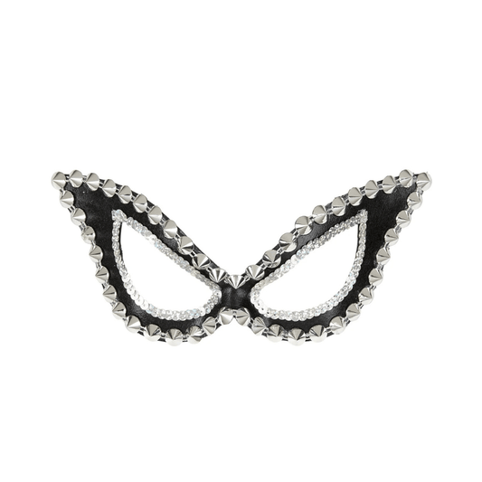 Alpha 55 masque loup Noir-Argent Loup Clouté – Accessoire Déguisement