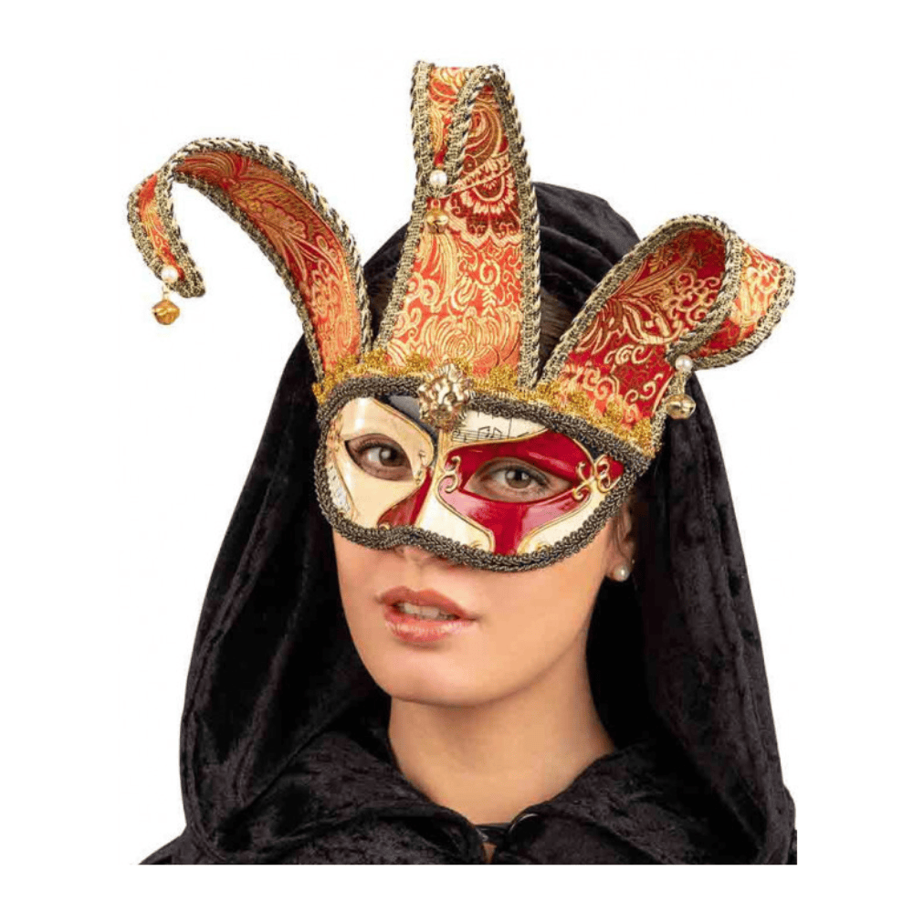 Alpha 55 masque loup Rouge Loup Venise Joker Cloches – Déguisement