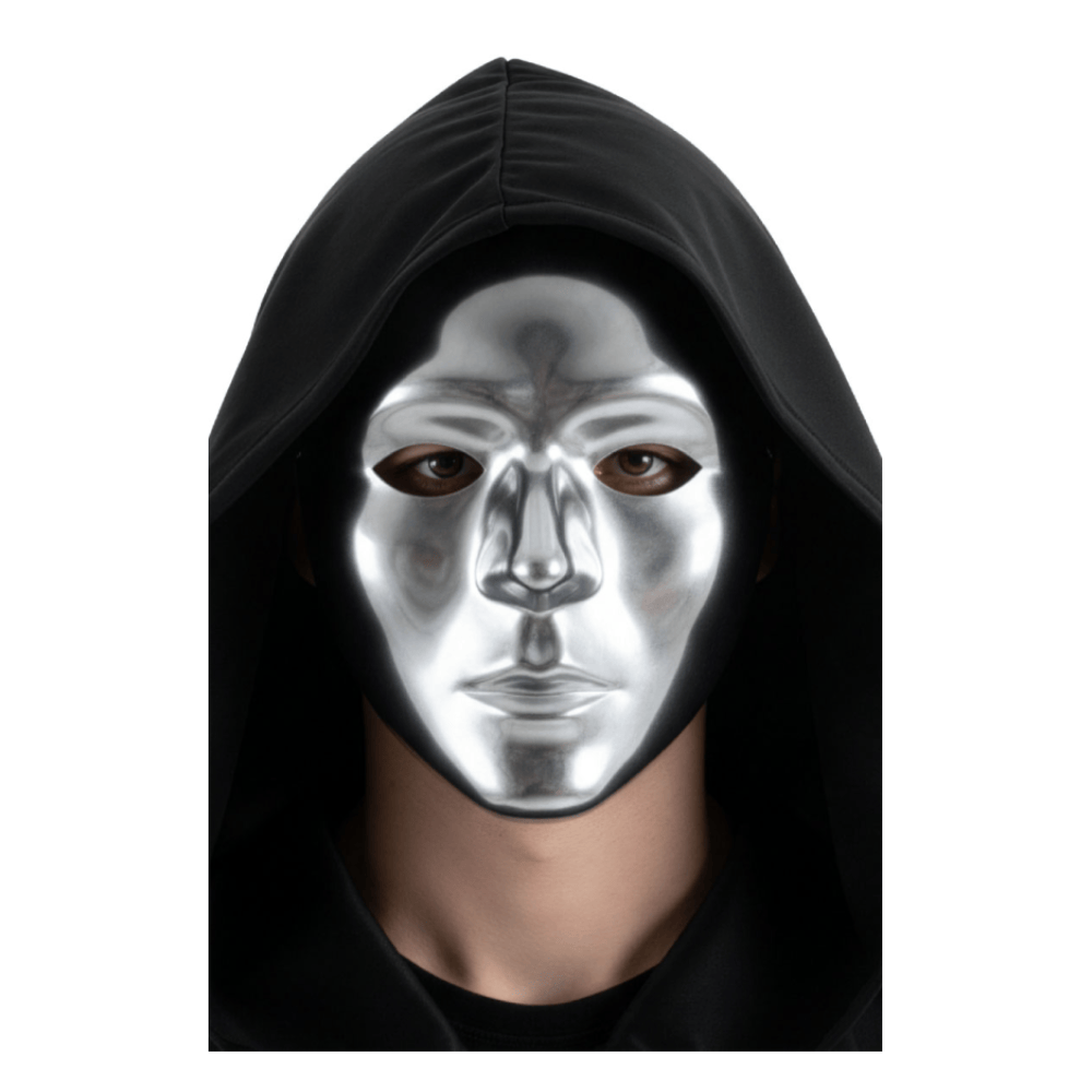 Alpha 55 masque neutre Argent Masque Neutre en Plastique – Halloween