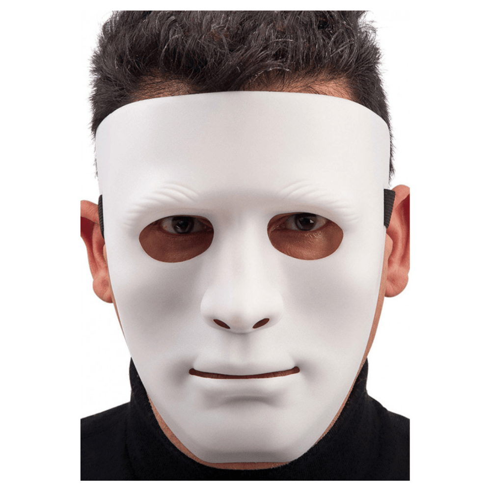 Alpha 55 masque neutre Blanc Masque Neutre Blanc en Plastique – Déguisement