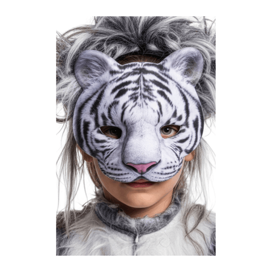 Alpha 55 masque neutre Demi-Masque Tigre Blanc – Déguisement Animal
