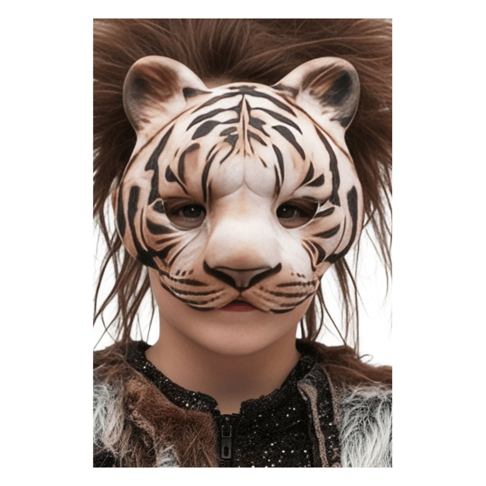 Alpha 55 masque neutre Demi-Masque Tigre – Déguisement Animal