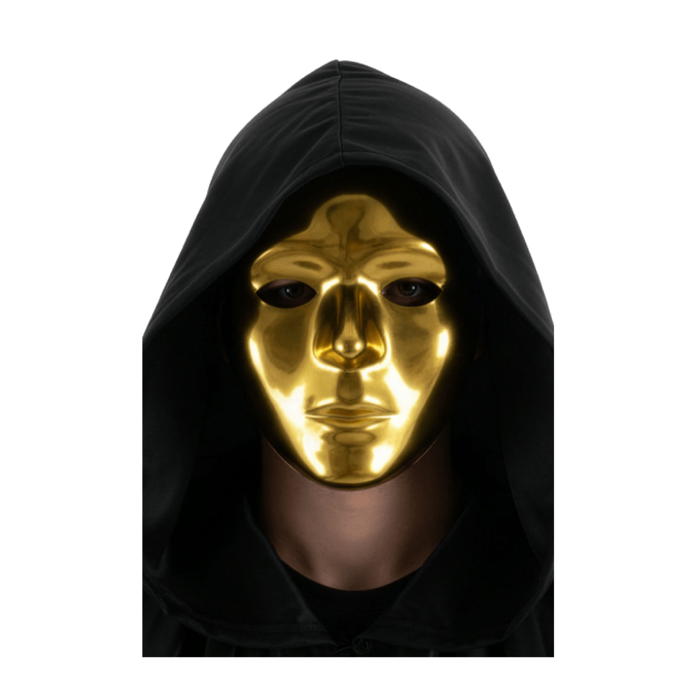 Alpha 55 masque neutre Doré Masque Neutre en Plastique – Halloween