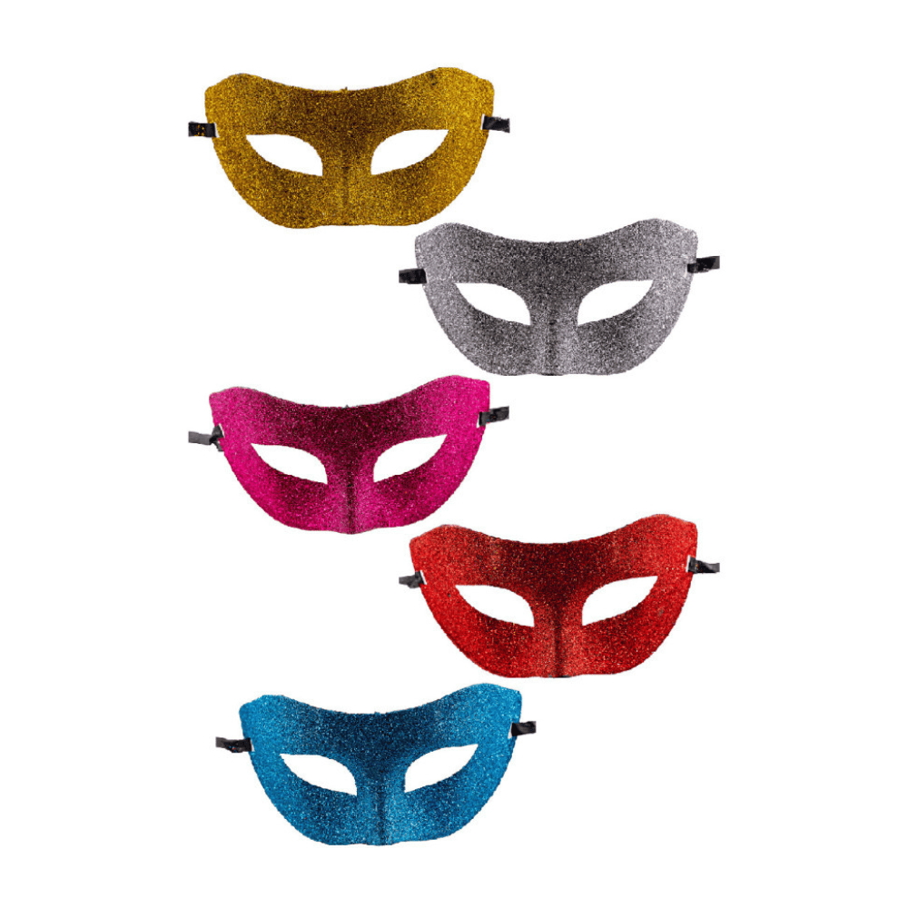 Alpha 55 Masque plastique à paillettes – Festif & scintillant
