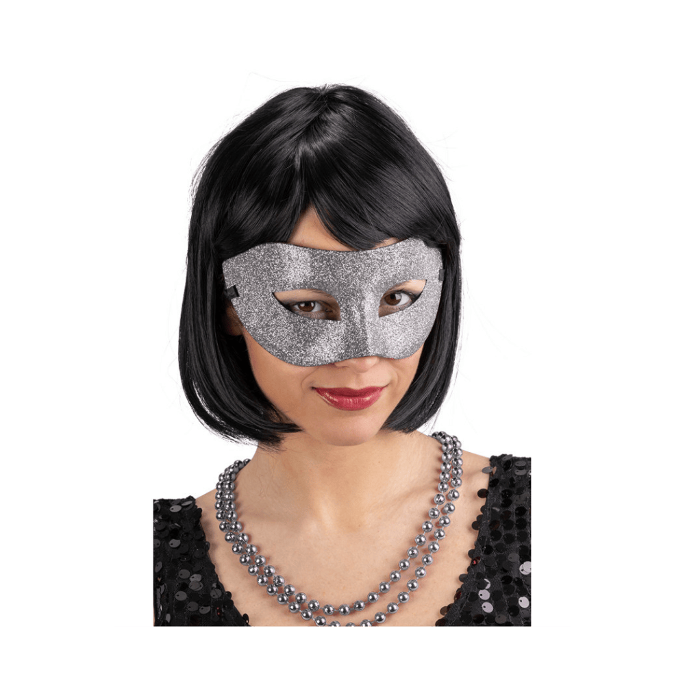 Alpha 55 Masque plastique à paillettes – Festif & scintillant